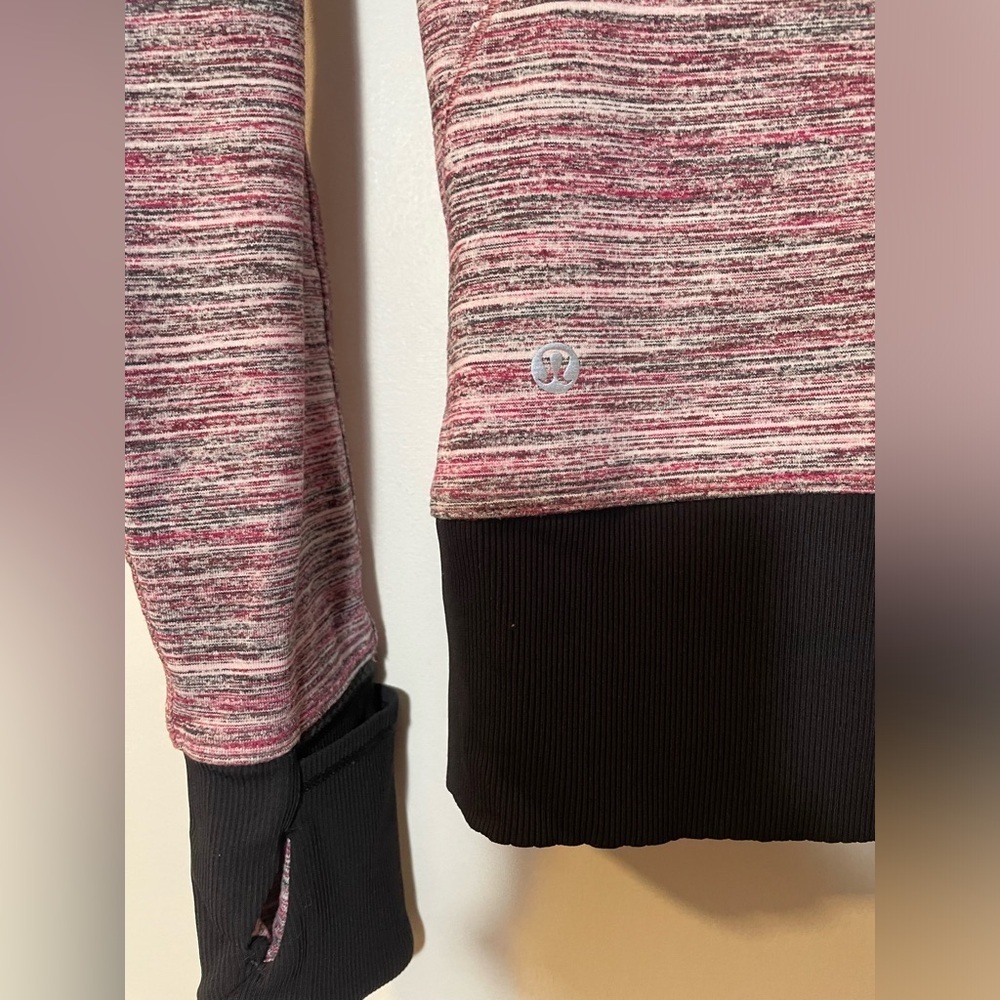 LULULEMON Runderful Zip Long Sleeve Shirt Jacket Space Dye Camo Berry Sz 8 M - Picture 5 of 11